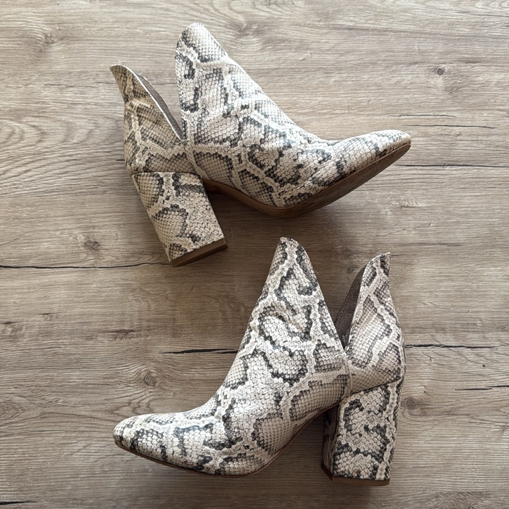 Steve Madden Snakeskin Ankle Boots